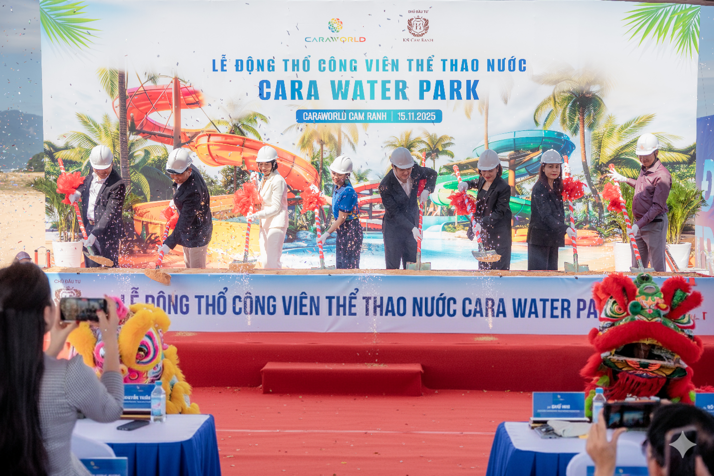 Động thổ công viên nước 6,7 ha – điểm chạm mới trong bức tranh đại đô thị biển CaraWorld - Ảnh 1.