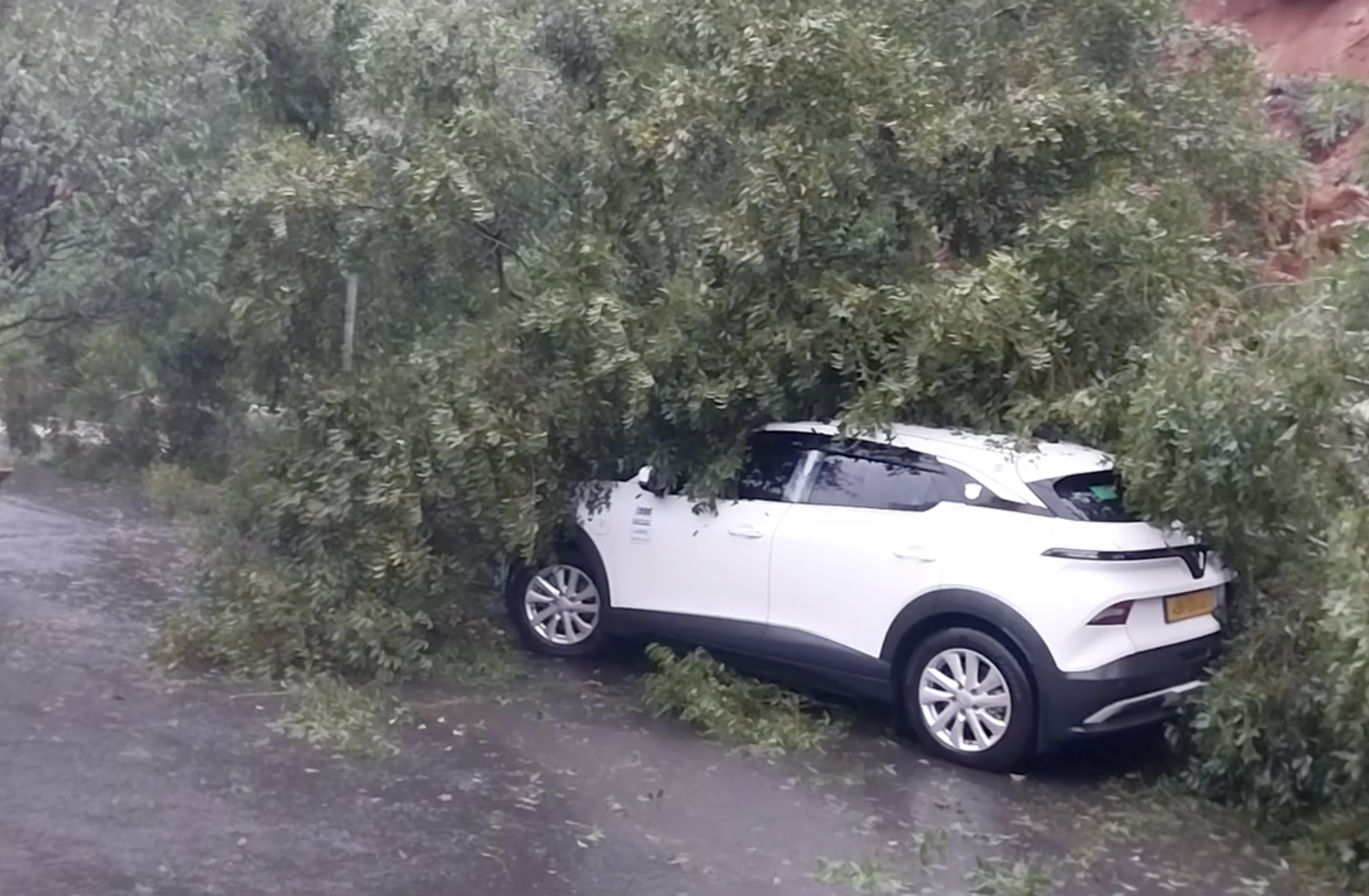 Đến lượt đèo Mimosa ở Đà Lạt sạt lở, người dân lưu thông cẩn trọng - Ảnh 1.