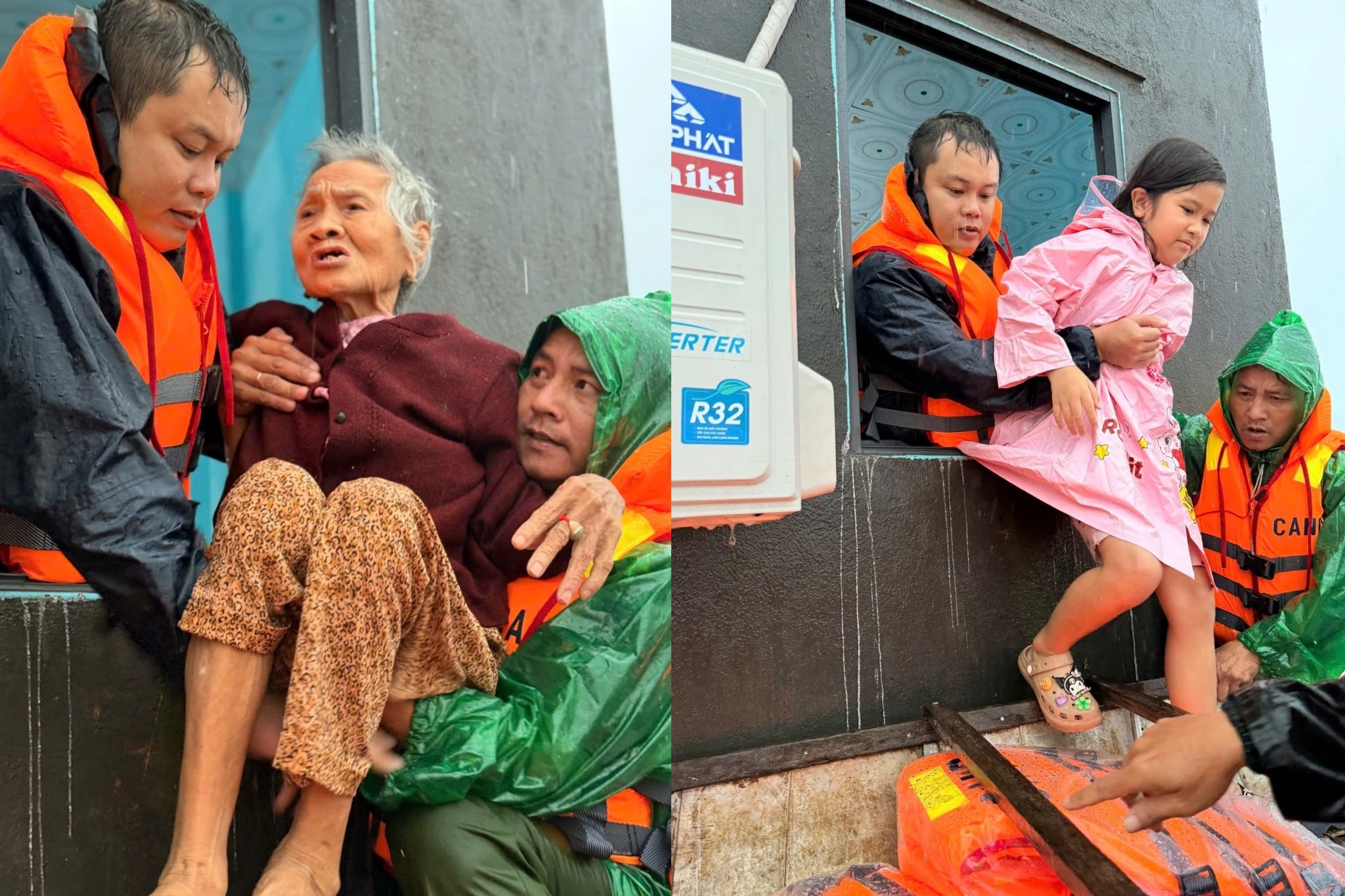 Cận cảnh lũ lụt kinh hoàng, người dân trèo mái nhà kêu cứu - Ảnh 1.