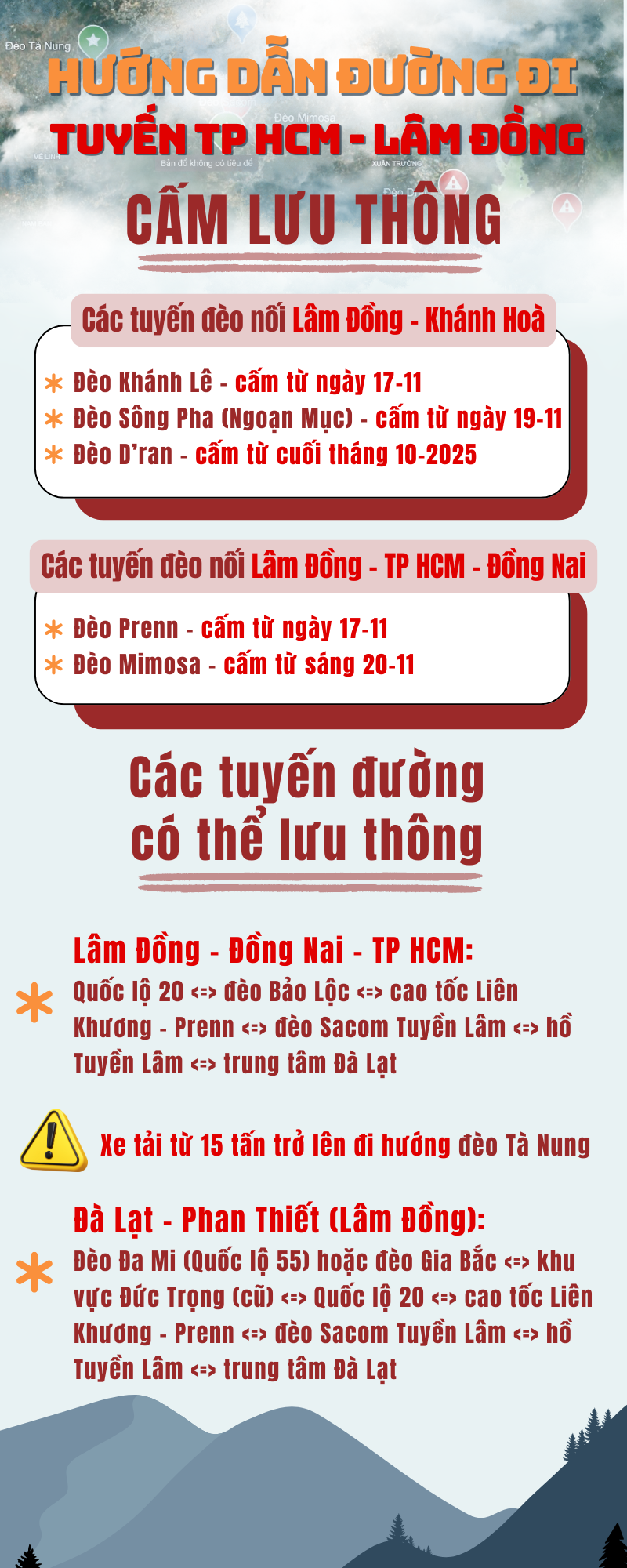 Hướng dẫn đường đi tuyến TP HCM - Lâm Đồng - Ảnh 1.