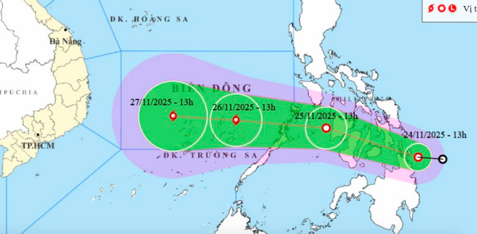 Áp thấp nhiệt đới mạnh lên bão số 15 , tác động đến khu vực Nam Trung Bộ - Ảnh 1.