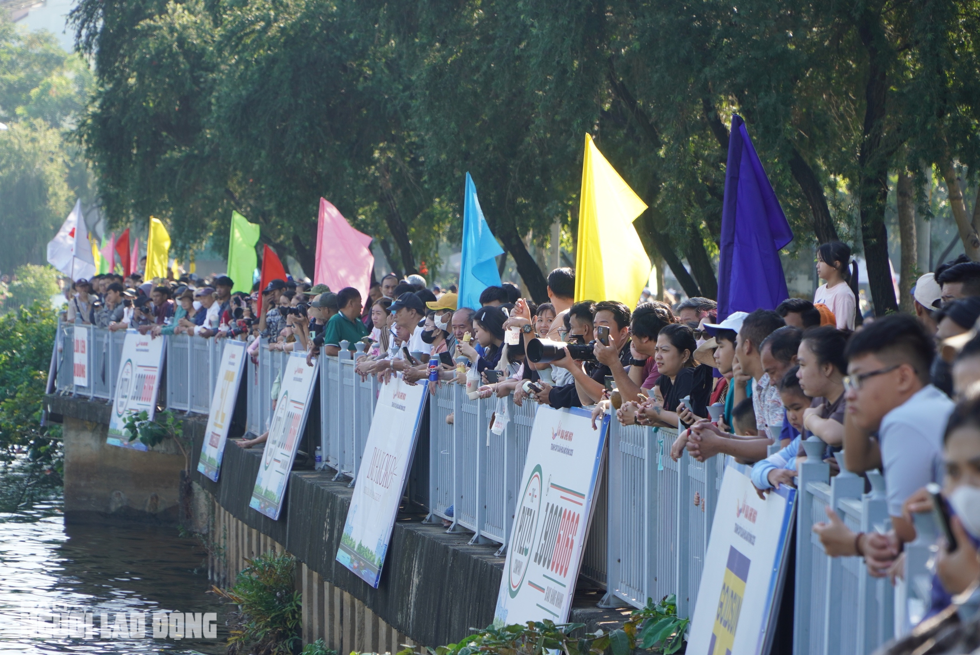 Người dân TPHCM vây kín 2 bên bờ kênh Nhiêu Lộc xem đua ghe ngo - Ảnh 13.