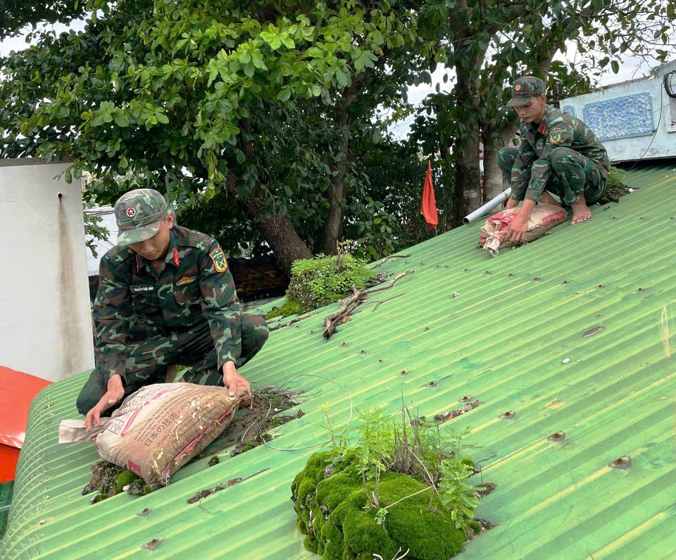 Muôn cách chống bão số 13 Kalmaegi của người dân Quảng Ngãi - Ảnh 5.