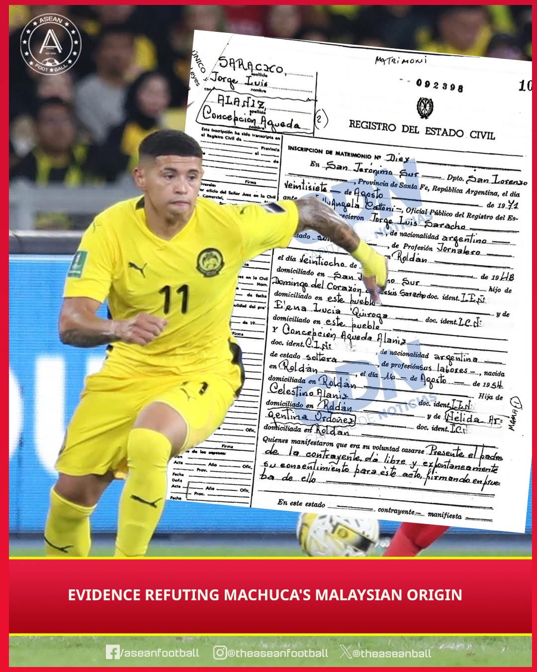 Thêm cầu thủ Argentina nhập tịch Malaysia bị tung bằng chứng gian dối - Ảnh 1.