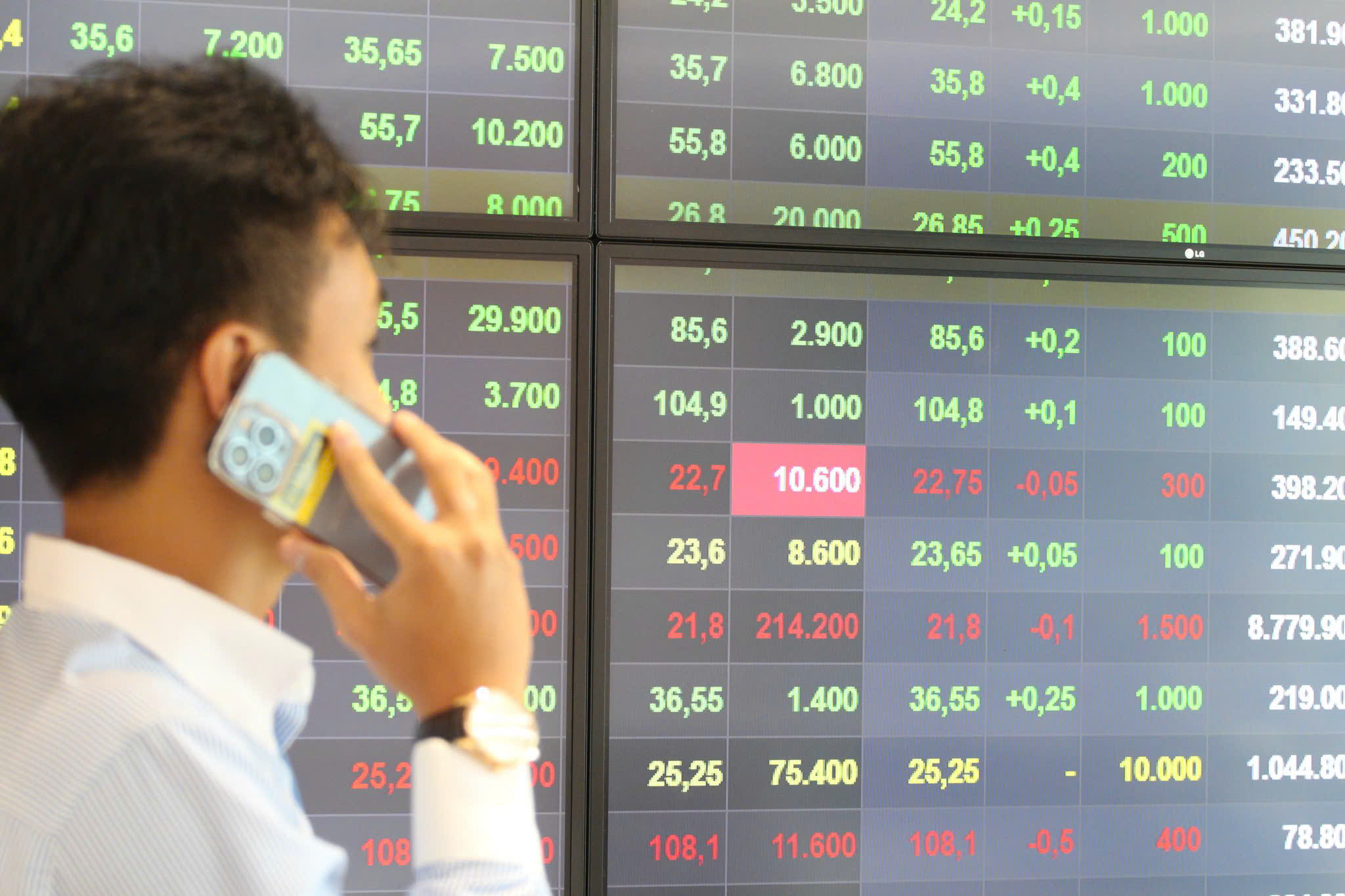 Chứng khoán giảm mạnh về thấp nhất 4 tháng , nhà đầu tư lo lắng về bờ - Ảnh 2.