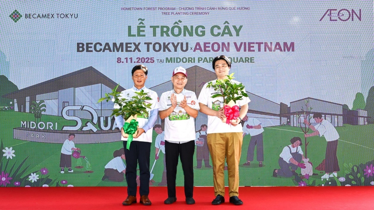 BECAMEX TOKYU và AEON Việt Nam tổ chức ngày hội trồng cây - Ảnh 1.