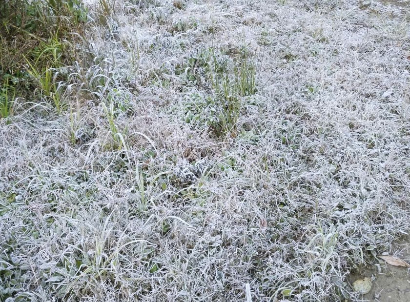 Băng giá phủ trắng đỉnh núi khi nền nhiệt giảm dưới 0°C - Ảnh 1.