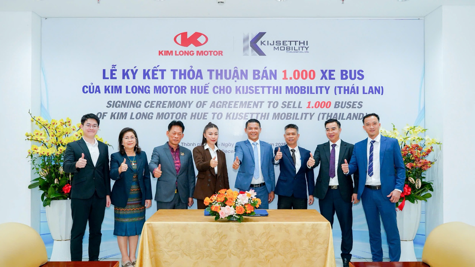 Lễ ký kết thỏa thuận bán 1.000 xe bus của Kim Long Motor Huế cho Kijsetthi Mobility - Ảnh 3.