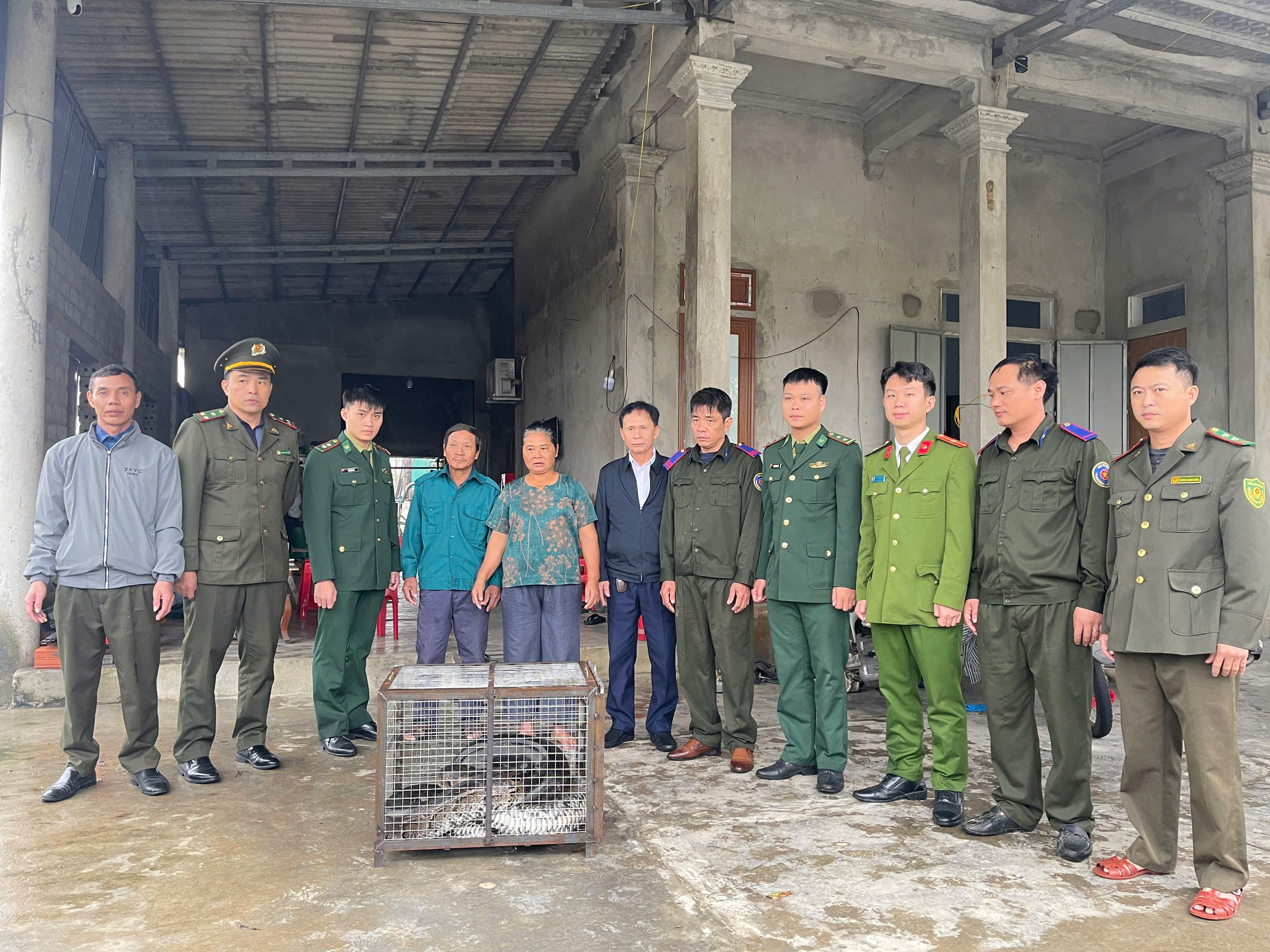 Liên tiếp phát hiện trăn đất “khủng” bò lạc vào nhà dân  - Ảnh 1.