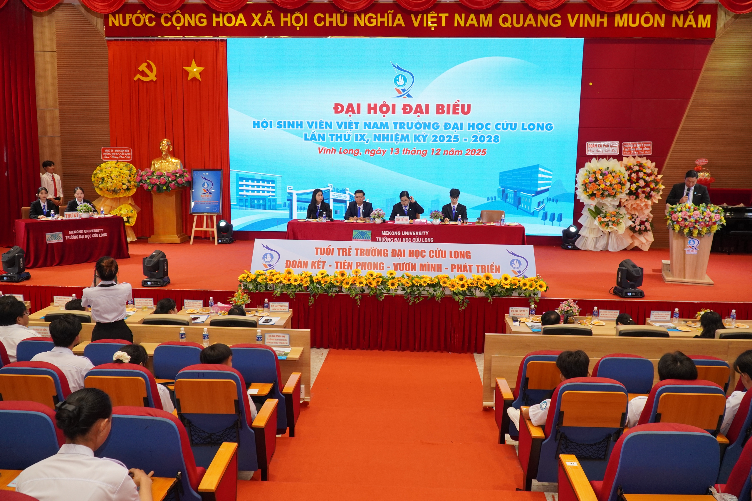 Đồng chí Thái Thị Hiền tái đắc cử Chủ tịch Hội Sinh viên Trường Đại học Cửu Long - Ảnh 1.