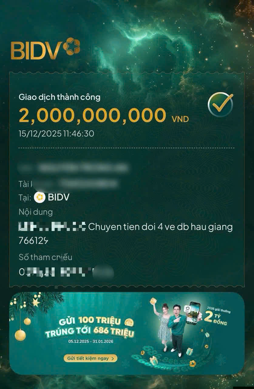 Xổ số miền Nam: Thêm người trúng độc đắc tại Vĩnh Long Tối 15 - 12 - Ảnh 2. Xổ số miền Nam: Thêm người trúng độc đắc tại Vĩnh Long Tối 15 - 12 - Ảnh 2.