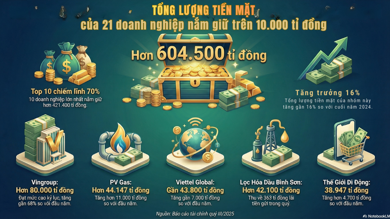 Lộ diện kho tiền khổng lồ của các ông lớn kinh tế Việt Nam - Ảnh 1.