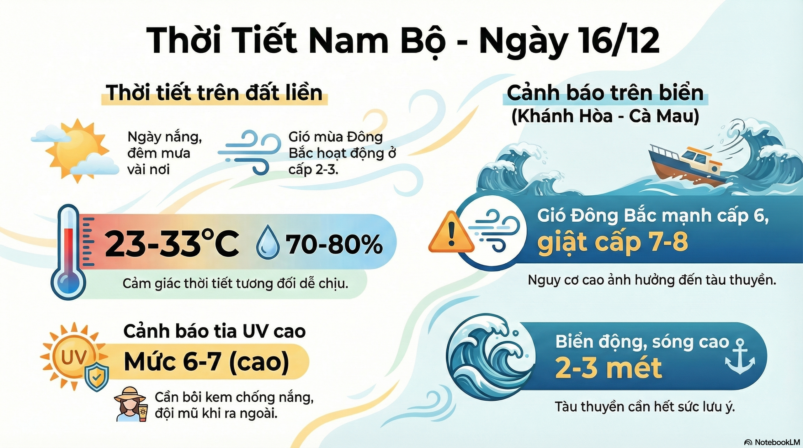Dự báo thời tiết hôm nay, 16-12: TPHCM ngày nắng, UV khá cao - Ảnh 2.
