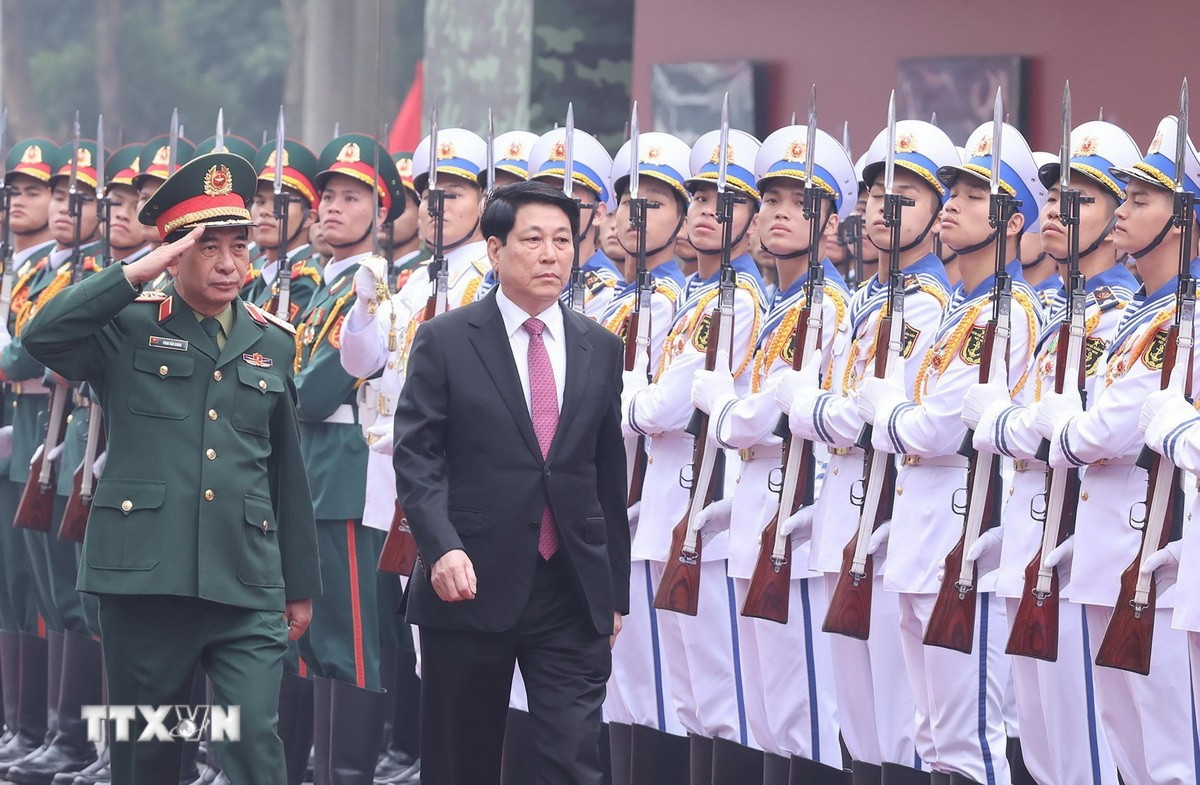 Chủ tịch nước Lương Cường dự Hội nghị Quân chính toàn quân - Ảnh 1.