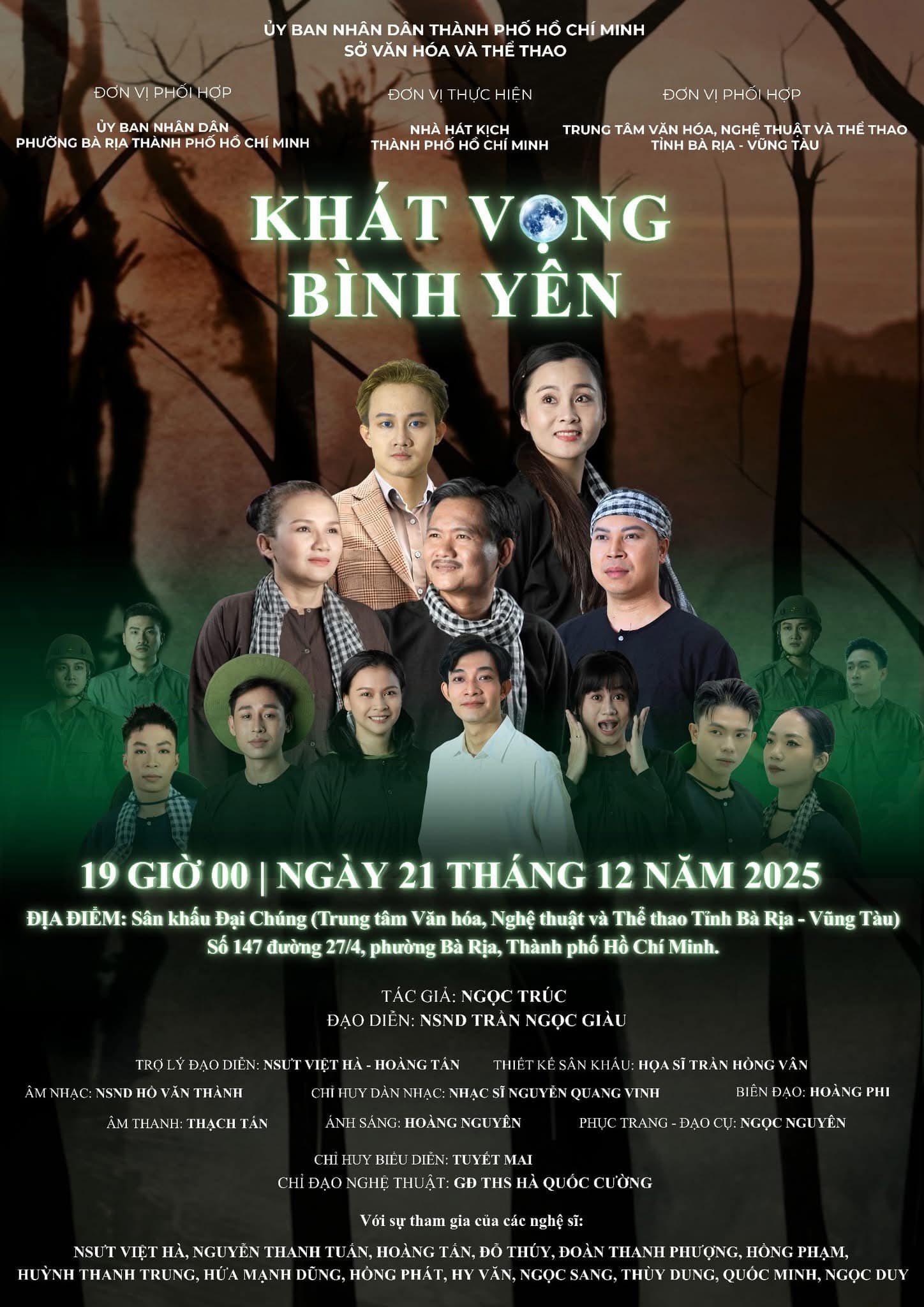 Tái diễn vở "Khát vọng bình yên" phục vụ miễn phí khán giả Bà Rịa - Vũng Tàu - Ảnh 1.
