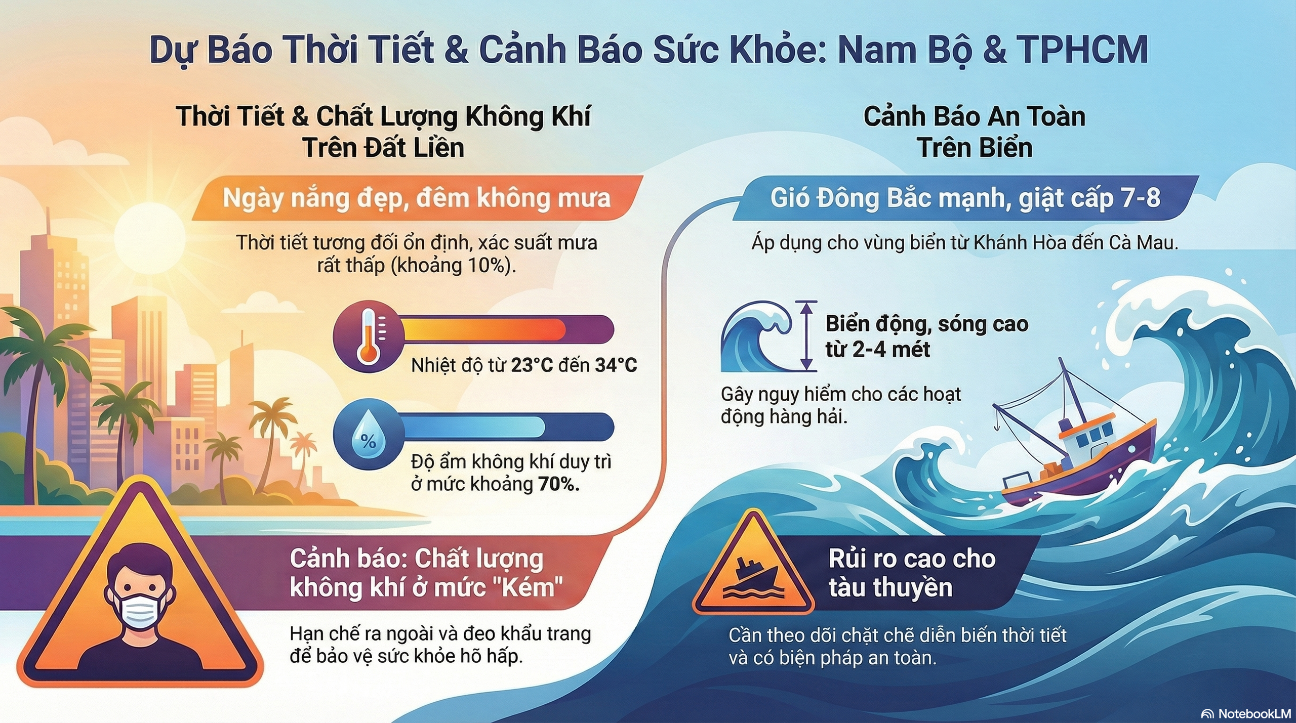 Dự báo thời tiết hôm nay, 19-12: TPHCM có chất lượng không khí kém - Ảnh 2.