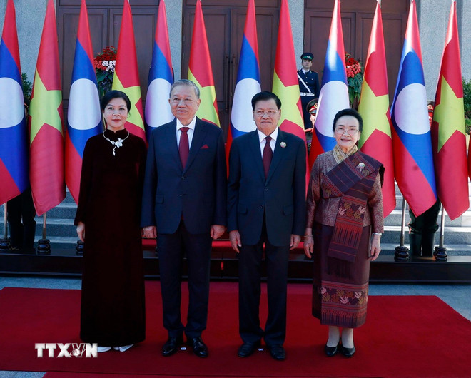 Tuyên bố chung Việt Nam-Lào nhân chuyến thăm của Tổng Bí thư Tô Lâm tới Lào - Ảnh 3.