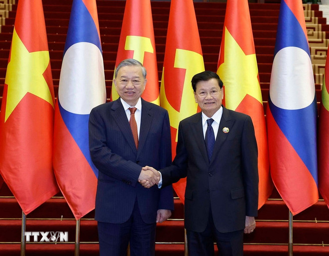 Tuyên bố chung Việt Nam-Lào nhân chuyến thăm của Tổng Bí thư Tô Lâm tới Lào - Ảnh 1.