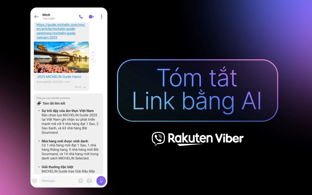 Rakuten Viber ra mắt tính năng mới AI Link Summary