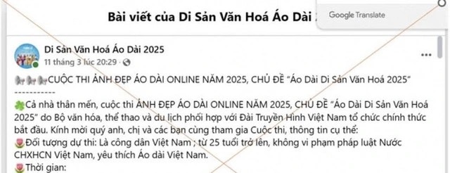 Lừa đảo qua cuộc thi &aacute;o d&agrave;i tr&ecirc;n mạng x&atilde; hội khiến phụ nữ mất 7 , 6 tỉ đồng - Ảnh 1.