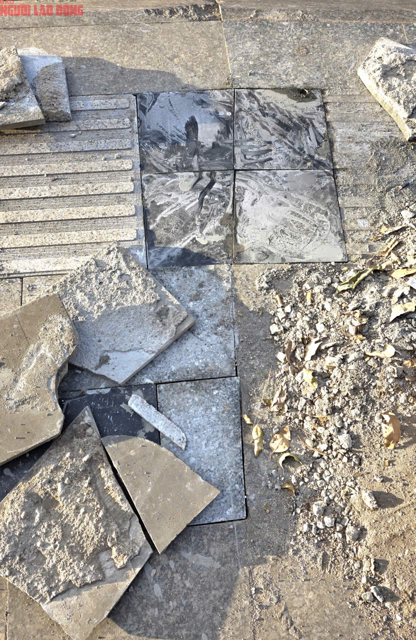 Vỉa h&egrave; Đắk Lắk vừa l&aacute;t đ&aacute; tự nhi&ecirc;n lại bị đ&agrave;o xới g&acirc;y l&atilde;ng ph&iacute; - Ảnh 2.