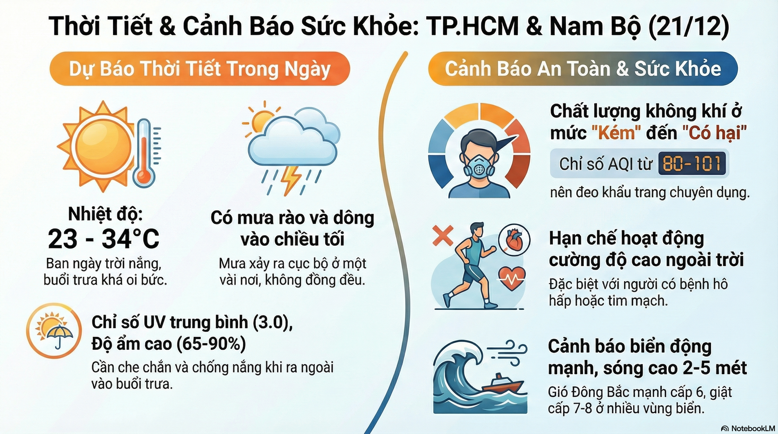 Dự báo thời tiết hôm nay, 21-12: Người dân ở TPHCM lưu ý bảo vệ sức khỏe - Ảnh 1.