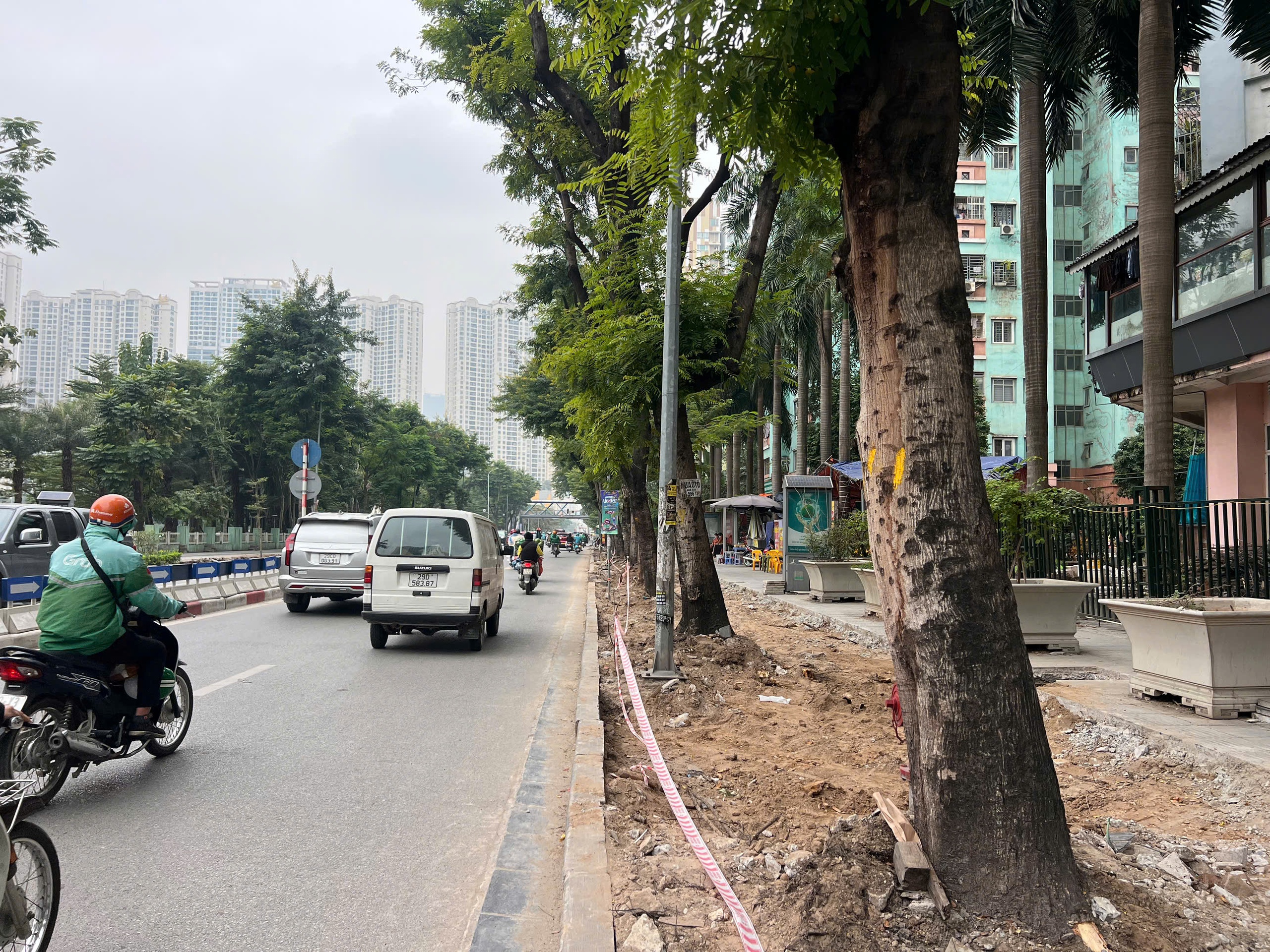 H&agrave; Nội di dời c&acirc;y xanh, x&eacute;n vỉa h&egrave; để giảm &ugrave;n tắc - Ảnh 1.