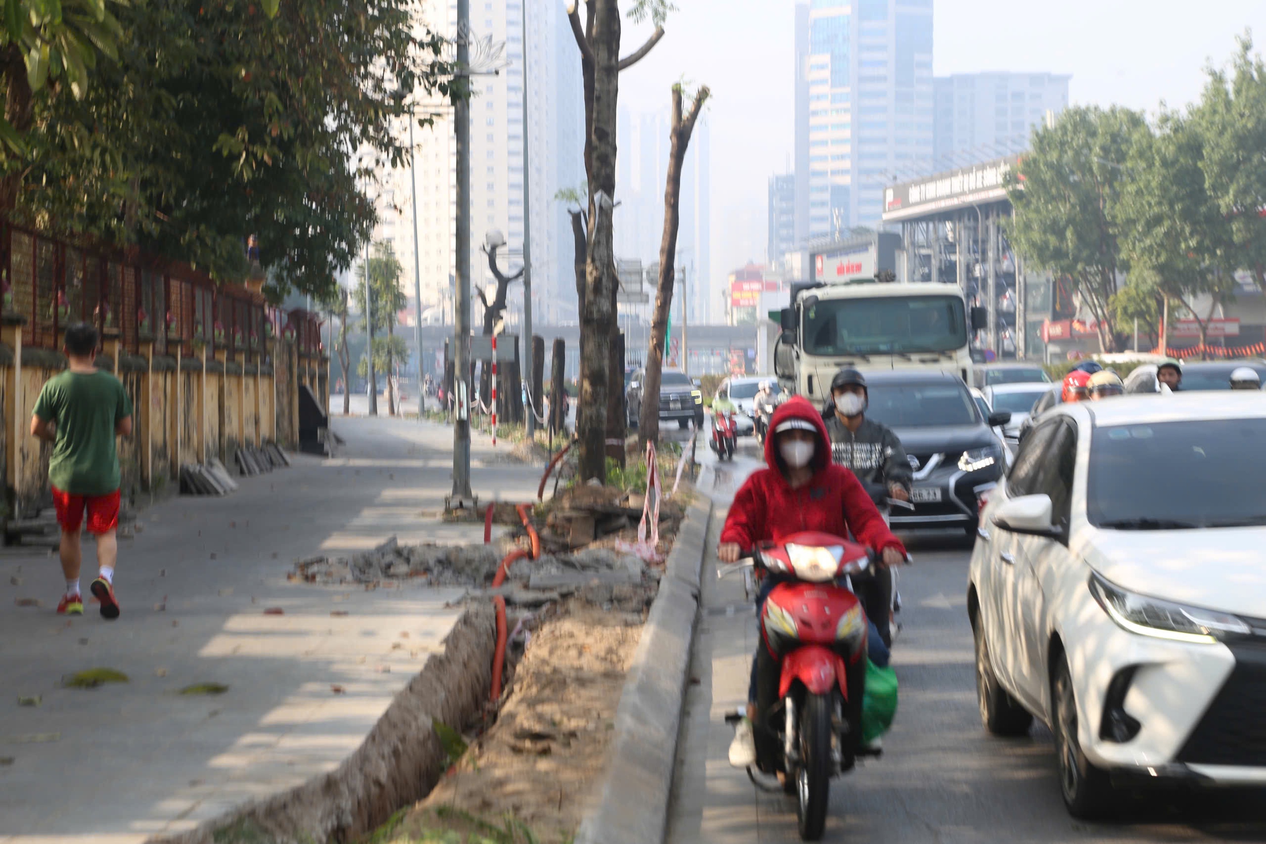 H&agrave; Nội di dời c&acirc;y xanh, x&eacute;n vỉa h&egrave; để giảm &ugrave;n tắc - Ảnh 2.