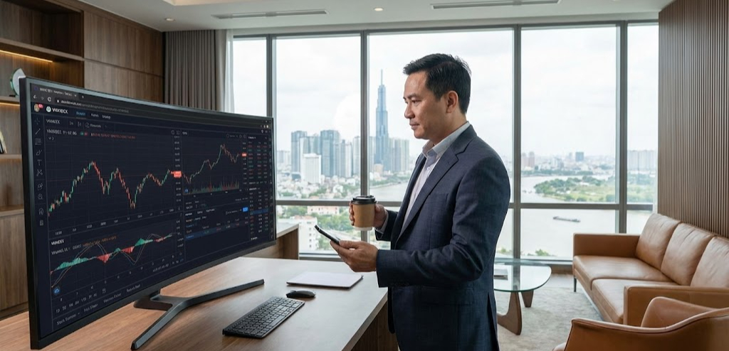 Chứng khoán ngày 3 - 12: VN - Index tăng mạnh nhờ cổ phiếu ngân hàng và bán lẻ - Ảnh 1.