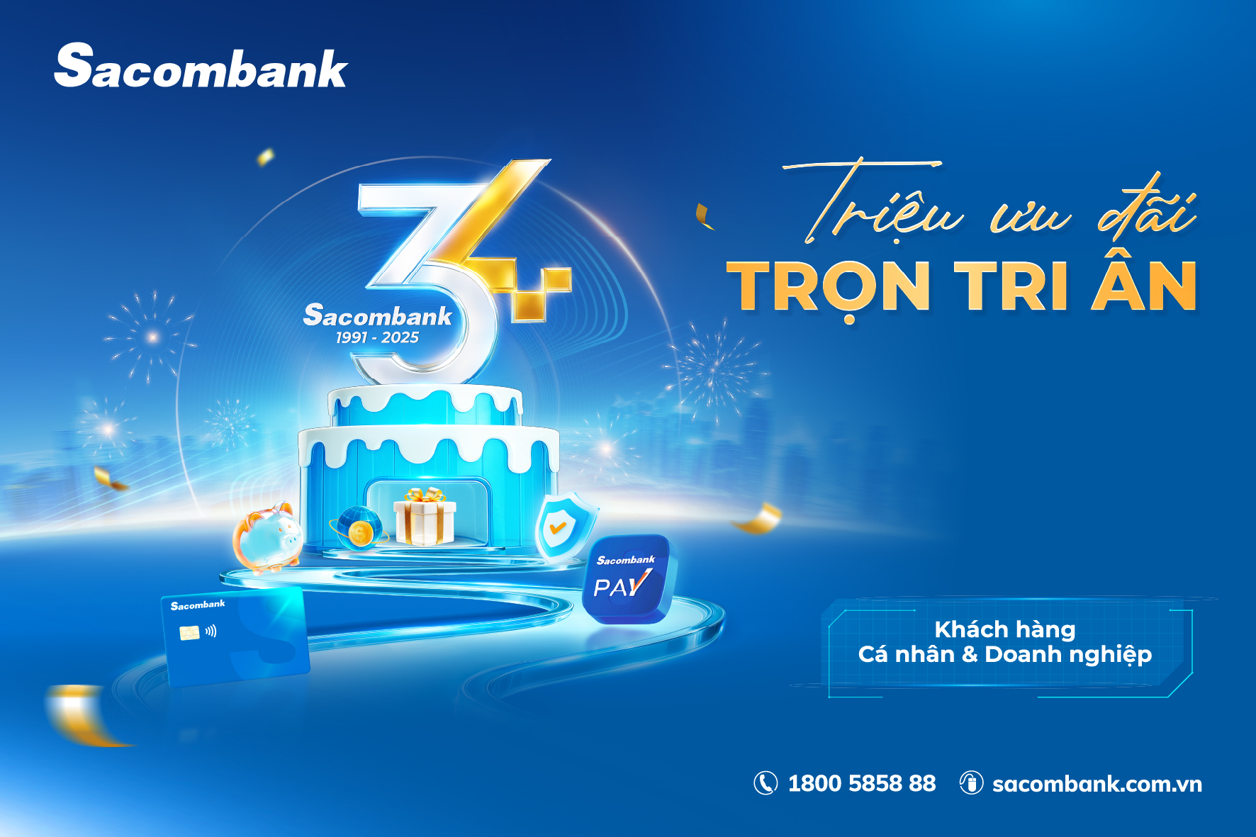 Mừng sinh nhật, Sacombank tri ân khách hàng - Ảnh 1.