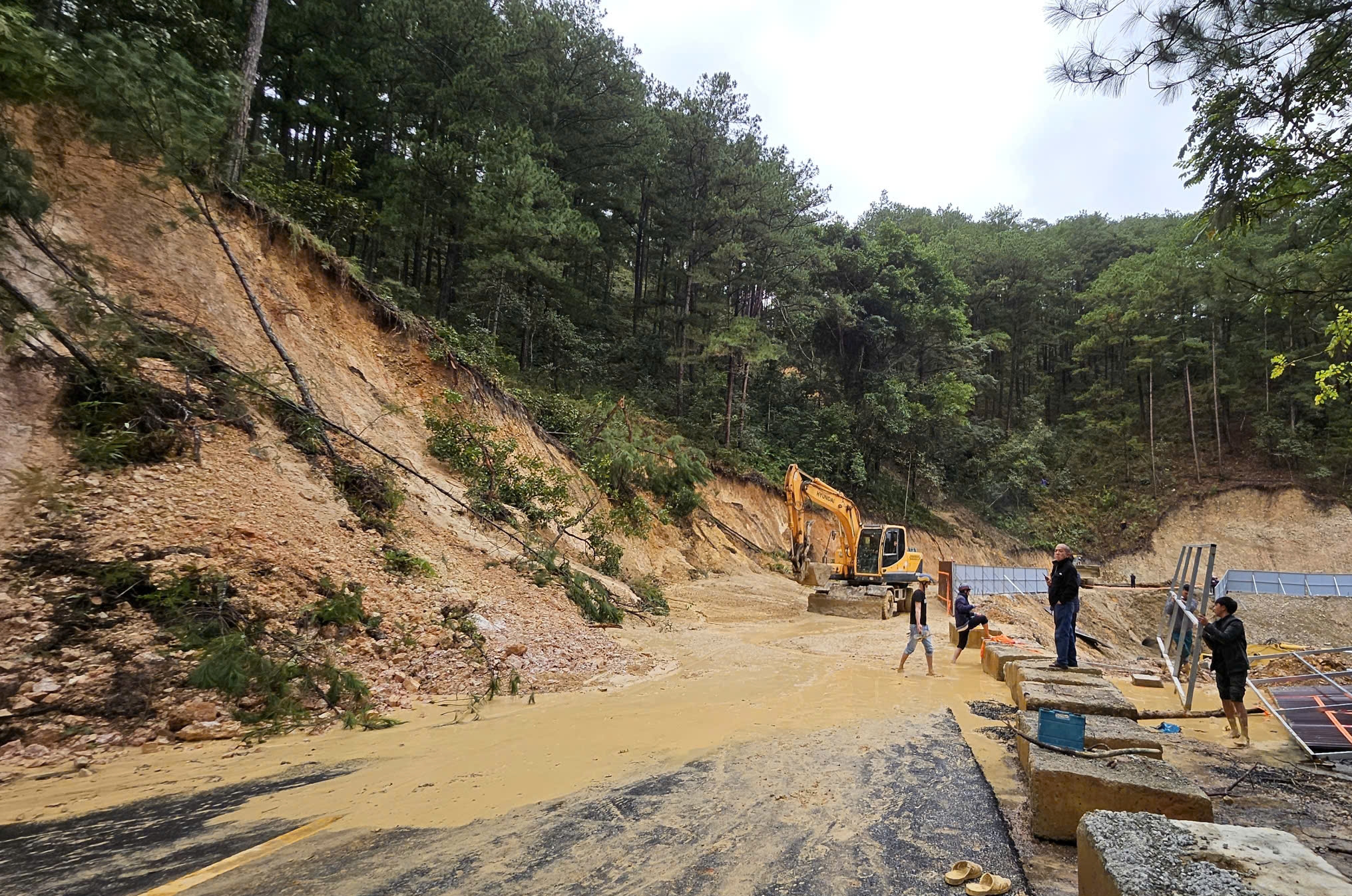 Đèo Mimosa vừa thông lại sạt lở, người dân nên đi đèo Prenn hoặc Saco Tuyền Lâm - Ảnh 7.