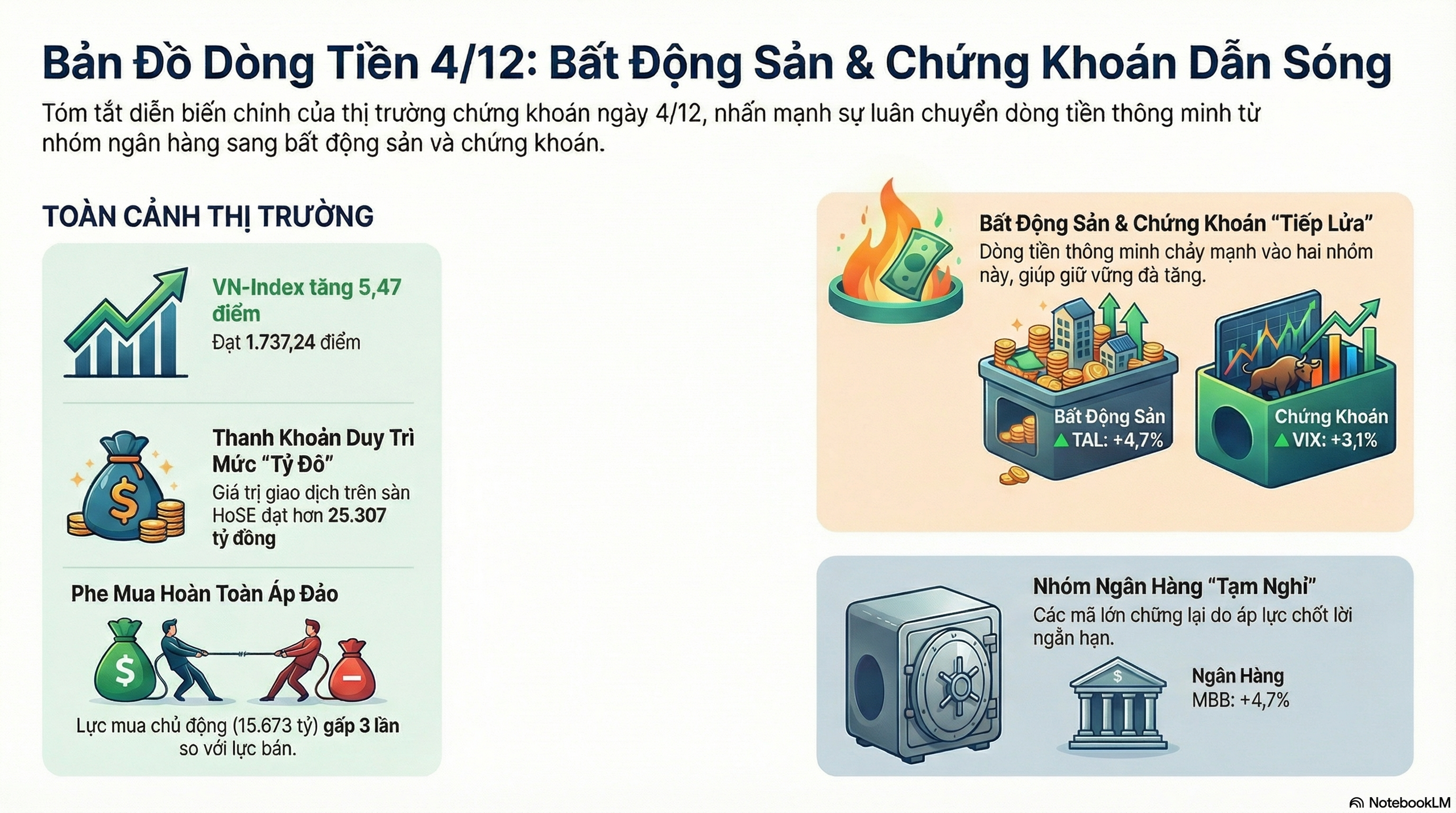 Chứng khoán ngày 4-12: Dòng tiền "xoay tua" sang cổ phiếu bất động sản - Ảnh 1.