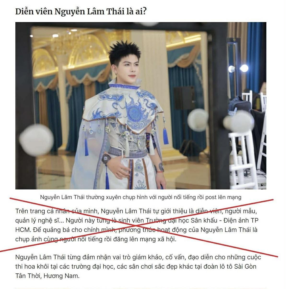 Nguyễn Lâm Thái không phải là sinh viên Trường Đại học Sân khấu – Điện ảnh TP HCM - Ảnh 1.