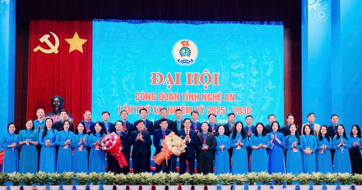 Ông Kha Văn Tám tái đắc cử Chủ tịch LĐLĐ tỉnh Nghệ An - Ảnh 3.