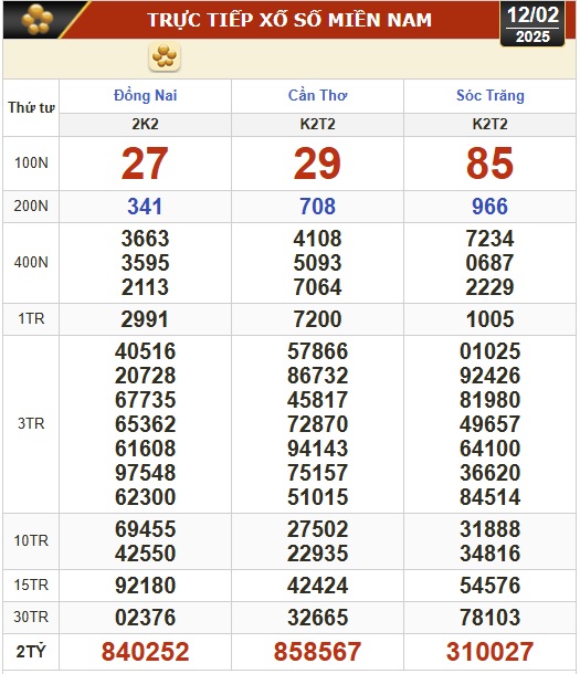 Kết quả xổ số hôm nay, 12-2: Đồng Nai, Cần Thơ, Sóc Trăng, Đà Nẵng, Khánh Hòa...- Ảnh 1.