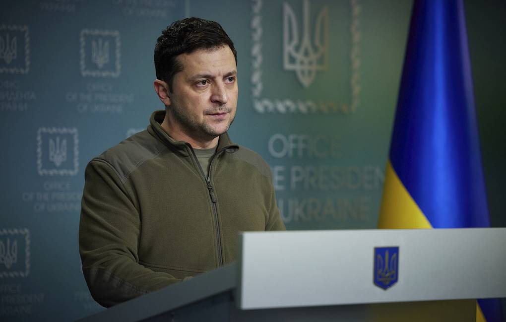 Ukrainian President Vladimir Zelensky Ukrainian Presidential Press Office via AP