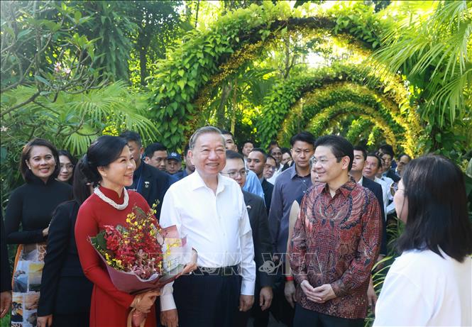 Tổng Bí thư Tô Lâm và Phu nhân dự Lễ đặt tên hoa lan tại Vườn thực vật Singapore- Ảnh 8.