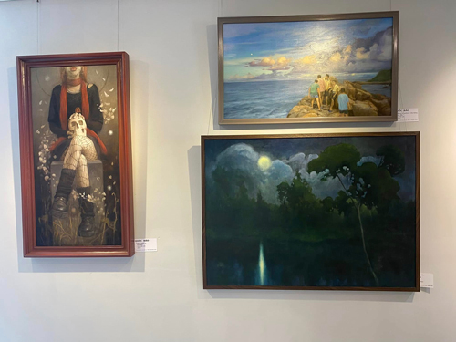 Một góc triển lãm “Thực 2 - Thanh xuân”. Ảnh: ARTSPACE HỘI MỸ THUẬT