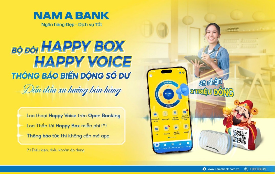 A yellow and blue advertisement with a person and a phone  AI-generated content may be incorrect.