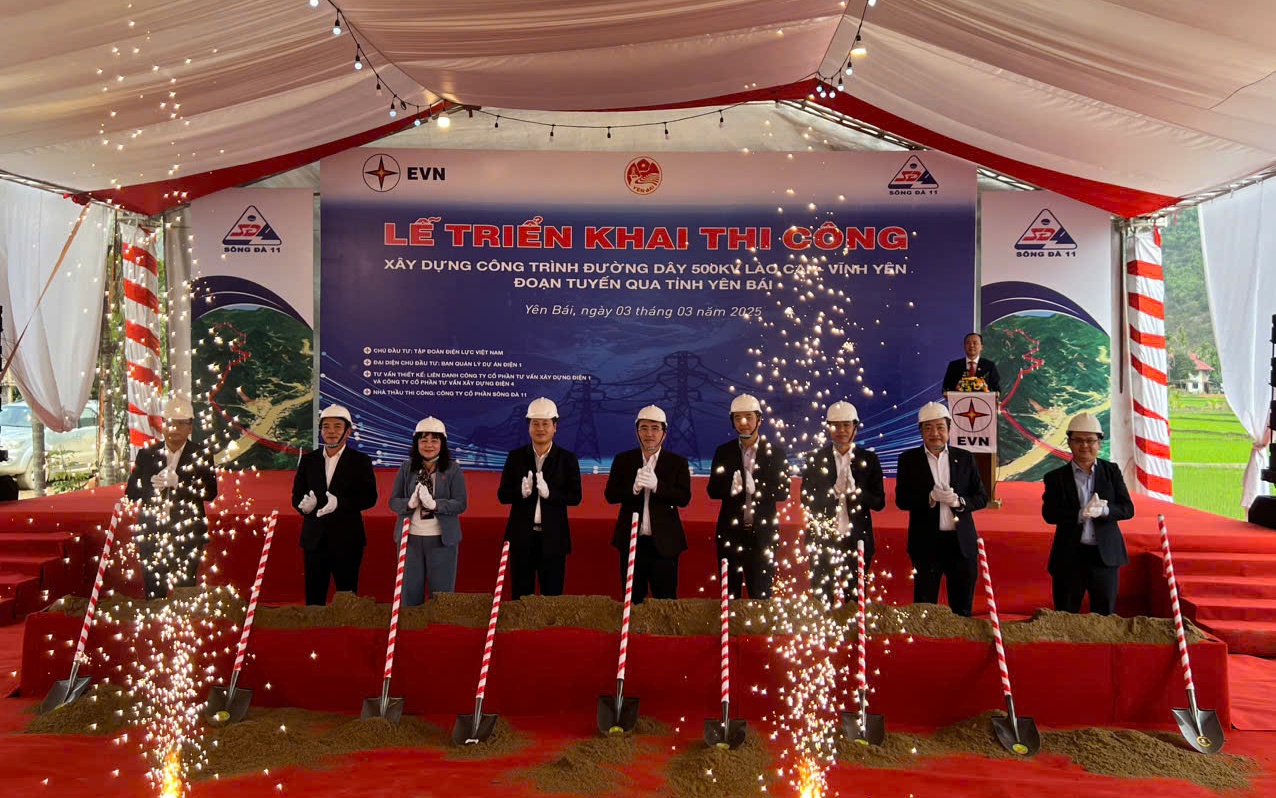 Khởi công đường dây 500 kV Lào Cai - Vĩnh Yên với tổng vốn hơn 7.400 tỉ đồng