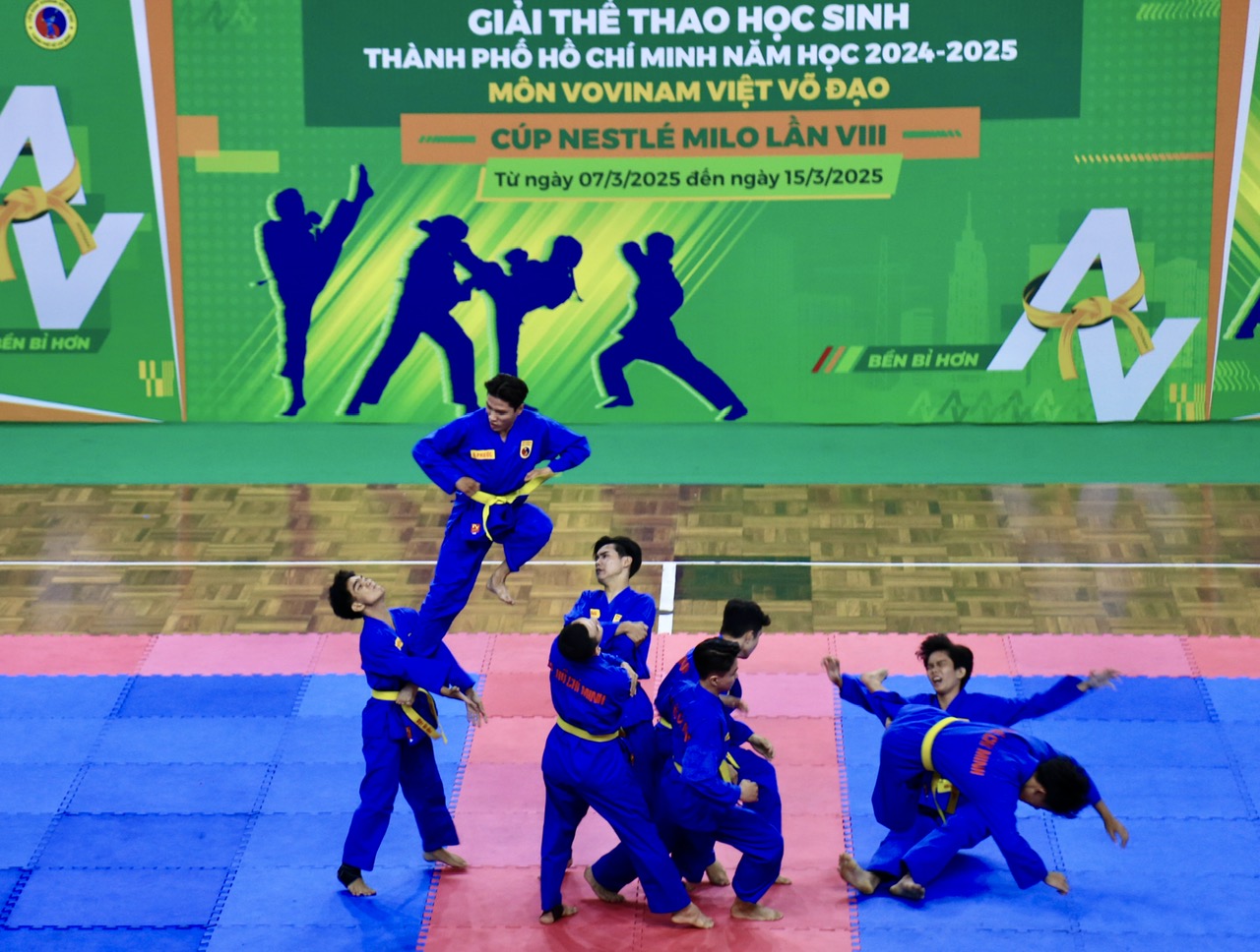 1.650 VĐV võ sĩ nhí tham dự Giải Vô địch Vovinam Học sinh TP HCM 2025- Ảnh 3.