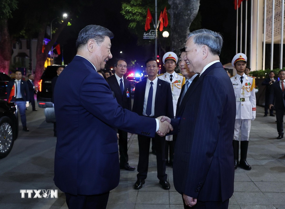 Chiêu đãi chào mừng Tổng Bí thư, Chủ tịch nước Trung Quốc Tập Cận Bình- Ảnh 1. Chiêu đãi chào mừng Tổng Bí thư, Chủ tịch nước Trung Quốc Tập Cận Bình- Ảnh 1.
