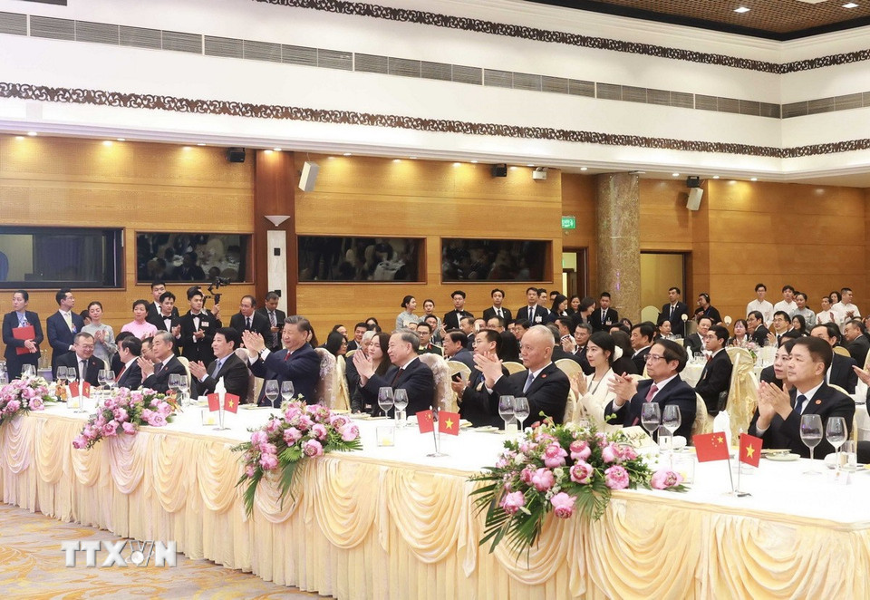 Chiêu đãi chào mừng Tổng Bí thư, Chủ tịch nước Trung Quốc Tập Cận Bình- Ảnh 6. Chiêu đãi chào mừng Tổng Bí thư, Chủ tịch nước Trung Quốc Tập Cận Bình- Ảnh 6.