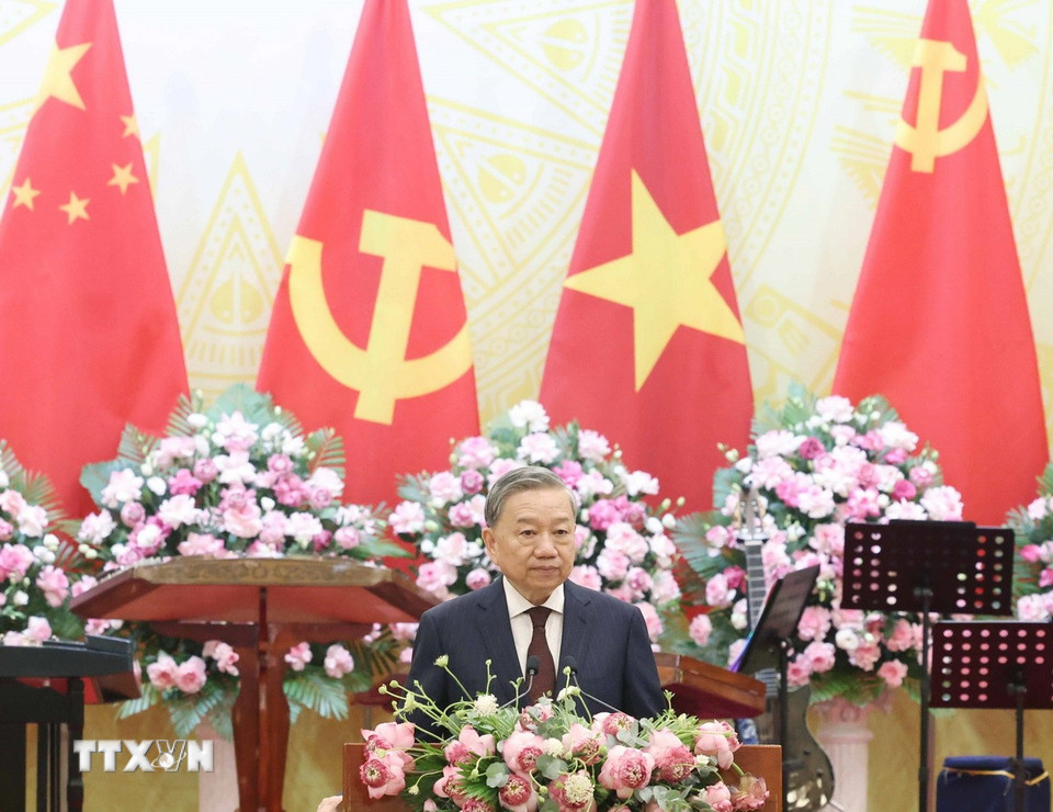 Chiêu đãi chào mừng Tổng Bí thư, Chủ tịch nước Trung Quốc Tập Cận Bình- Ảnh 7. Chiêu đãi chào mừng Tổng Bí thư, Chủ tịch nước Trung Quốc Tập Cận Bình- Ảnh 7.