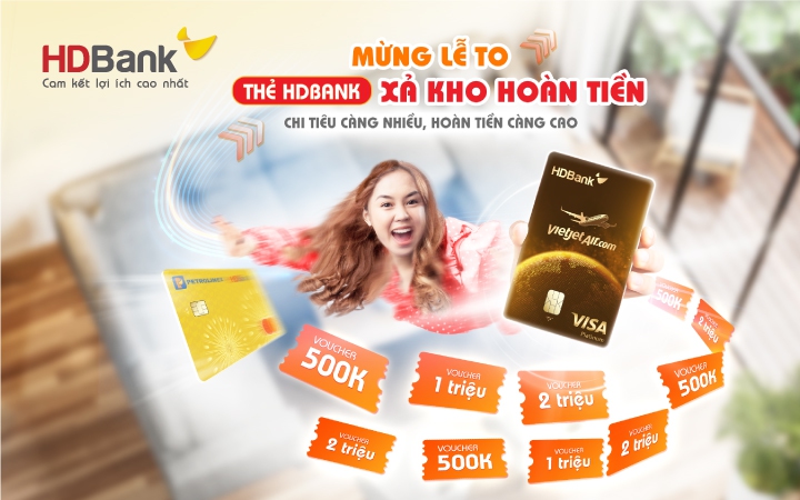 Đón đại lễ 50 năm thống nhất đất nước, HDBank hoàn tiền hơn 5 triệu đồng