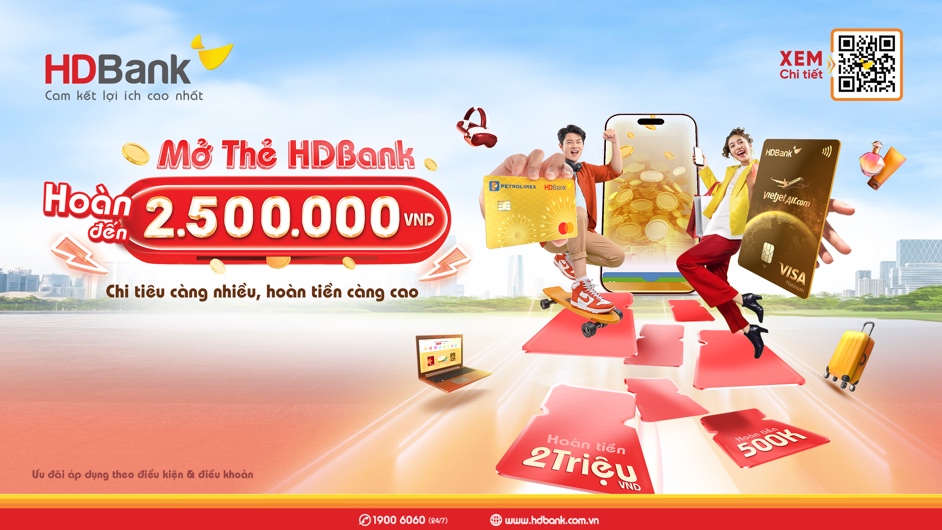 Đón đại lễ 50 năm thống nhất đất nước, HDBank hoàn tiền hơn 5 triệu đồng- Ảnh 3. Đón đại lễ 50 năm thống nhất đất nước, HDBank hoàn tiền hơn 5 triệu đồng- Ảnh 3.