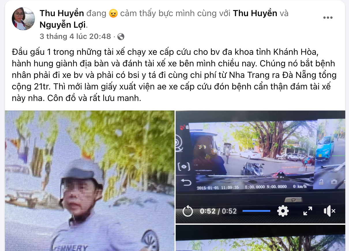 Khánh Hòa: Chấn chỉnh vụ xe cấp cứu "tranh giành" chở người bệnh về quê- Ảnh 1.