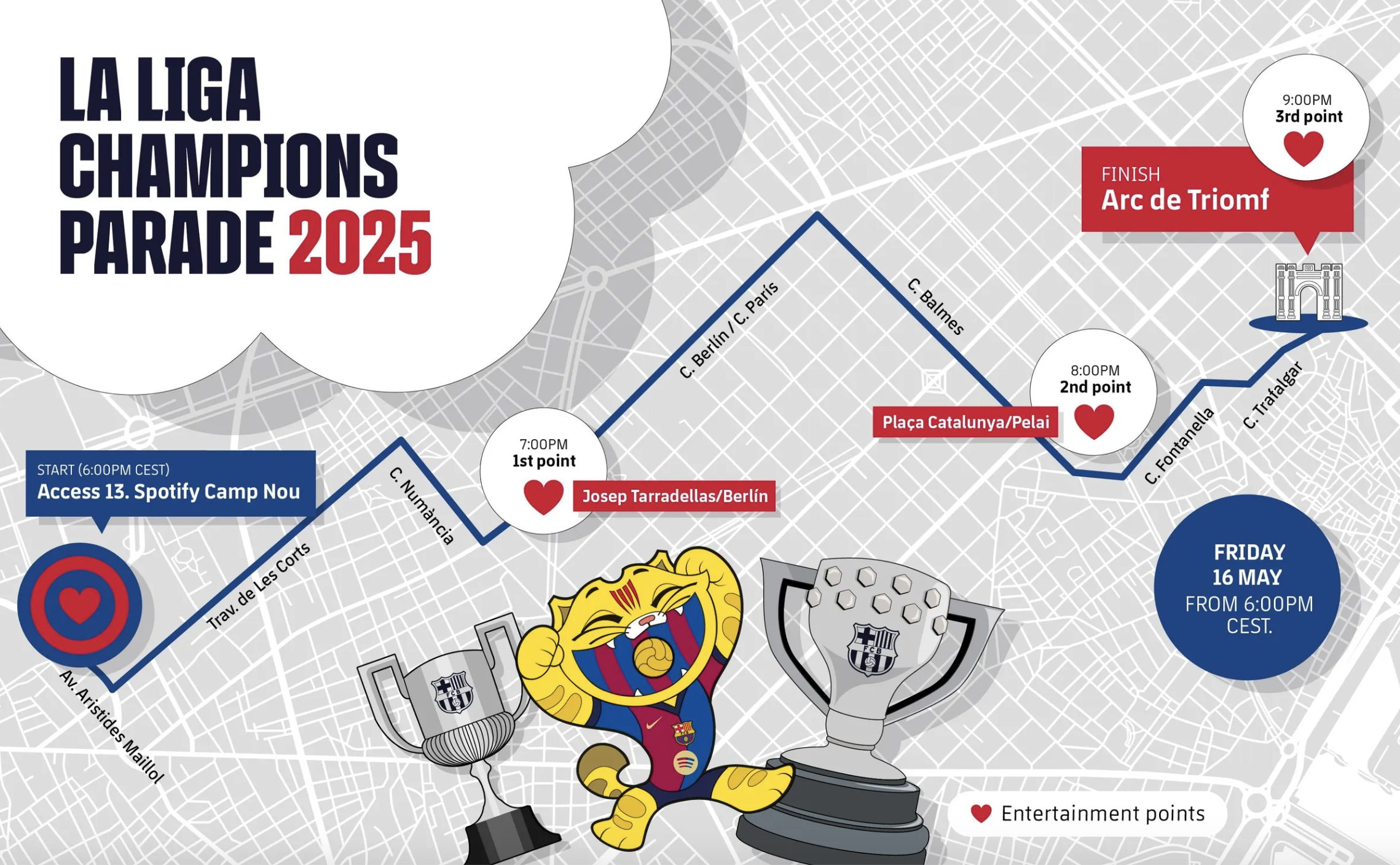 Xứ Catalan mở hội, Barcelona tưng bừng rước 3 cúp vô địch - Ảnh 2.