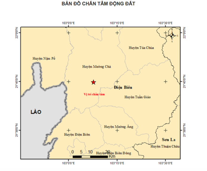 Động đất mạnh 5 độ ở Điện Biên, cảm nhận rõ rung lắc- Ảnh 1. Động đất mạnh 5 độ ở Điện Biên, cảm nhận rõ rung lắc- Ảnh 1.
