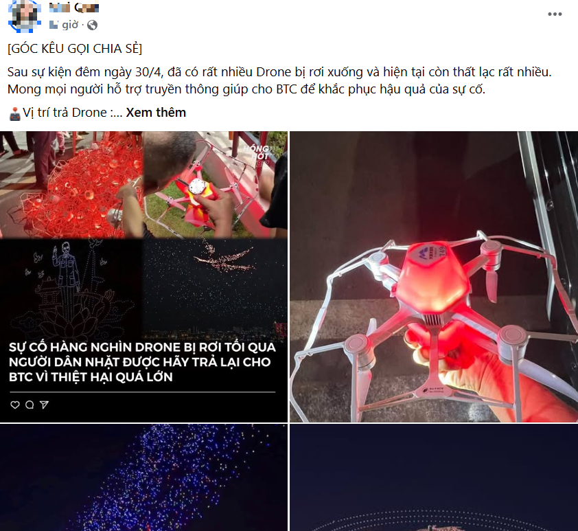 Bất ngờ với câu trả lời của đơn vị thu hồi drone bị rơi sau sự cố- Ảnh 1. Bất ngờ với câu trả lời của đơn vị thu hồi drone bị rơi sau sự cố- Ảnh 1.